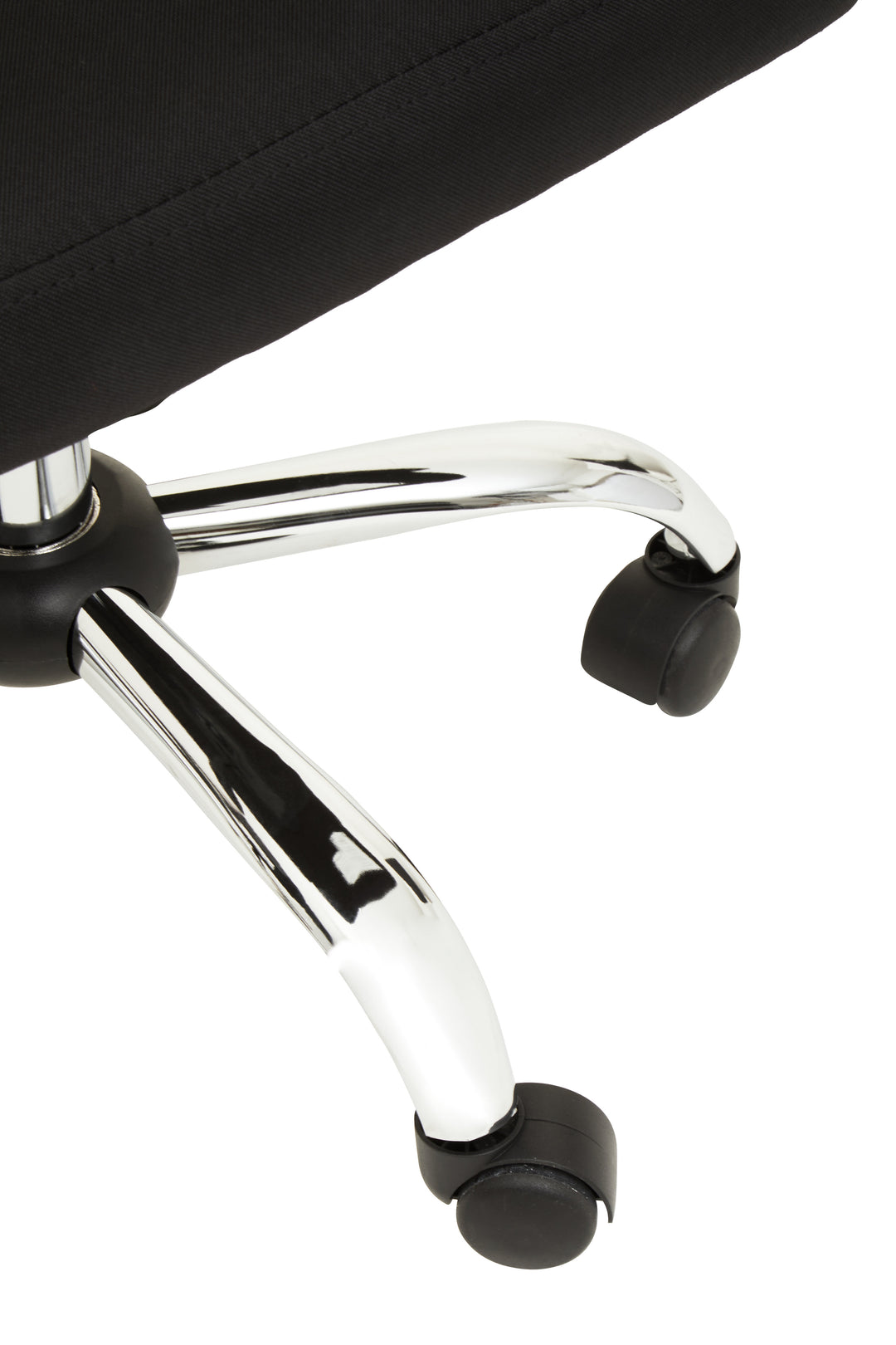 Brent Black Faux Leather Office Chair with Chrome Base