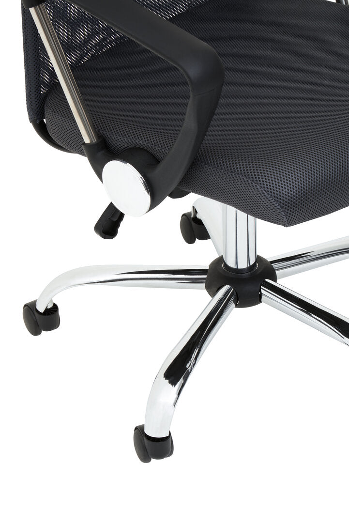 Monet Mesh & Fabric Office Chair – Black/Grey