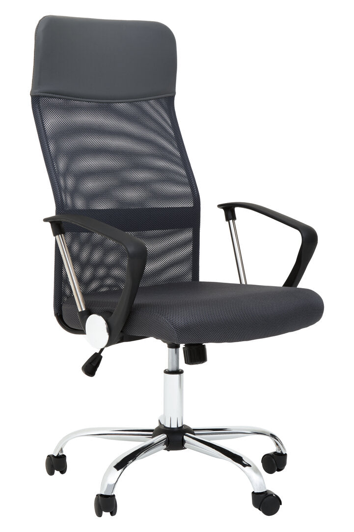 Monet Mesh & Fabric Office Chair – Black/Grey
