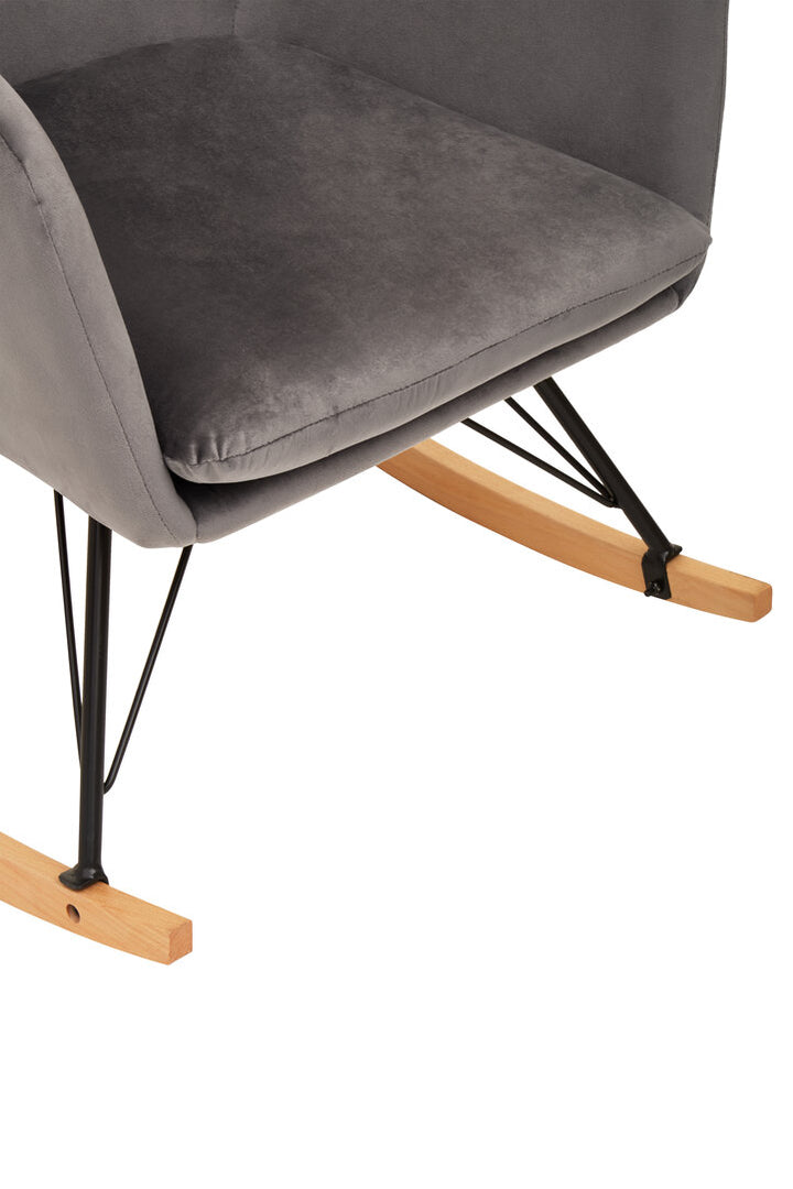 Fresco Rocking Chair – Grey Velvet