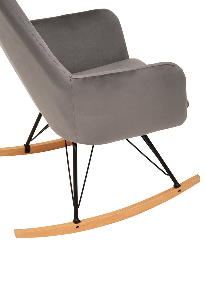 Fresco Rocking Chair – Grey Velvet