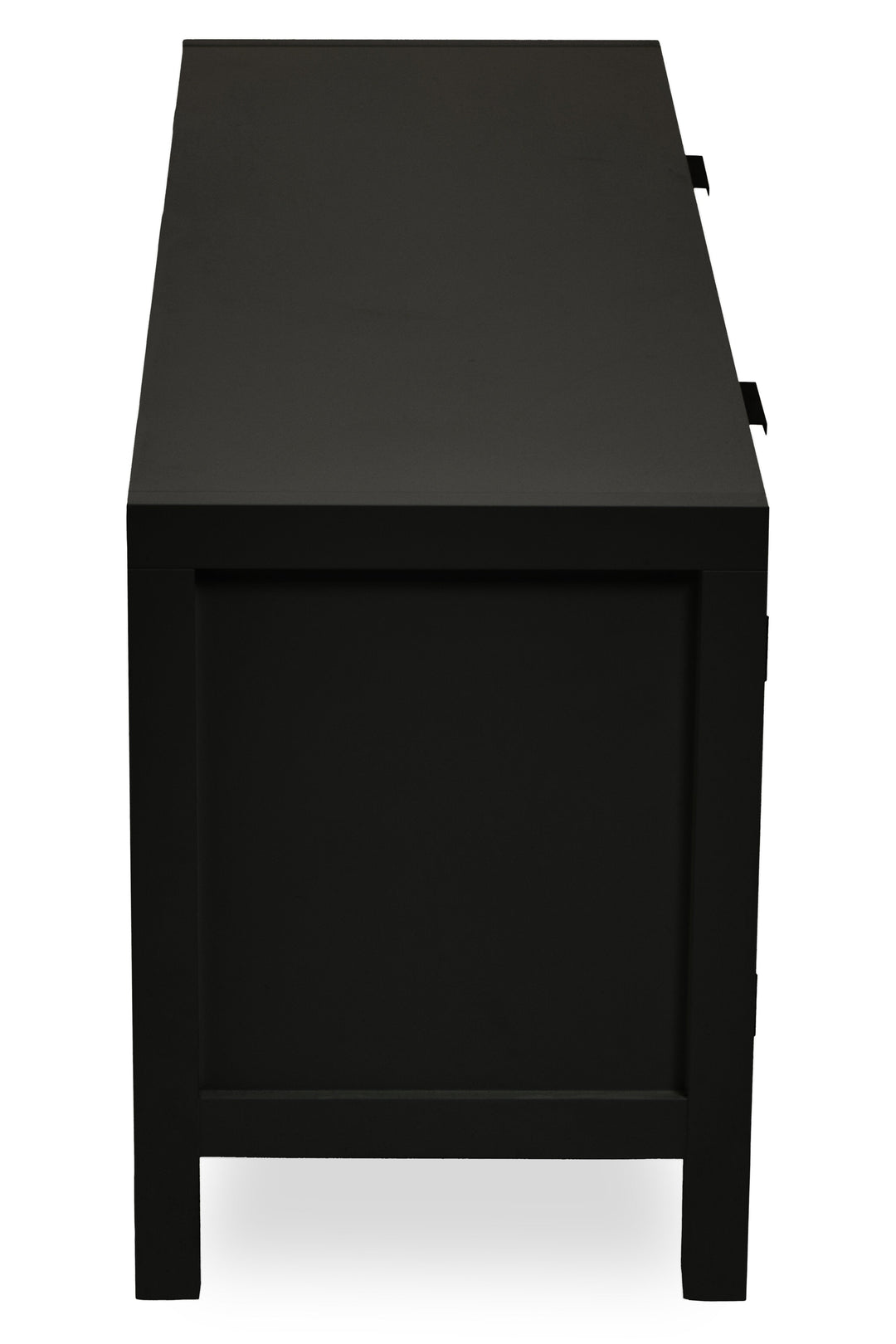 Sherman Media Unit in Black Wood Finish