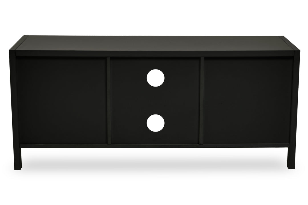 Sherman Media Unit in Black Wood Finish