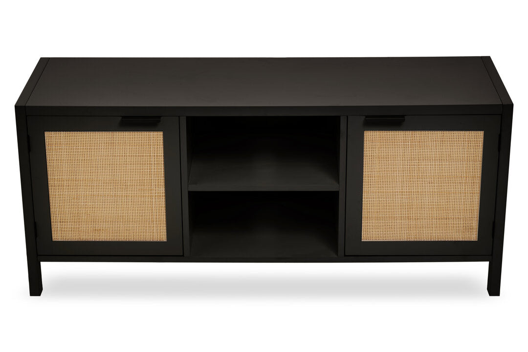 Godalming Black Wood Media Unit – Contemporary TV & Storage Unit