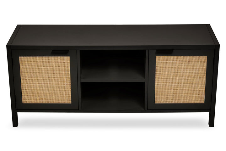 Godalming Black Wood Media Unit – Contemporary TV & Storage Unit
