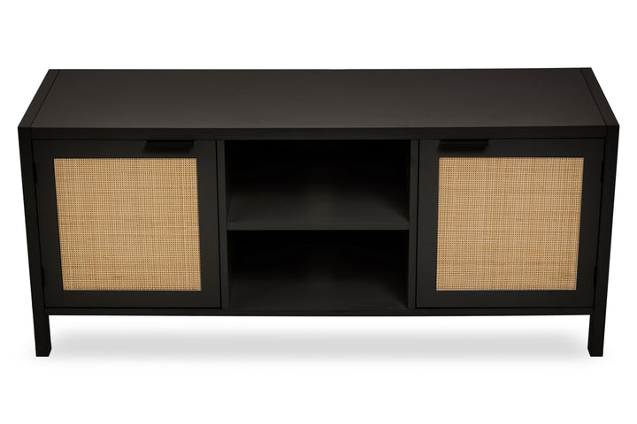 Sherman Media Unit in Black Wood Finish