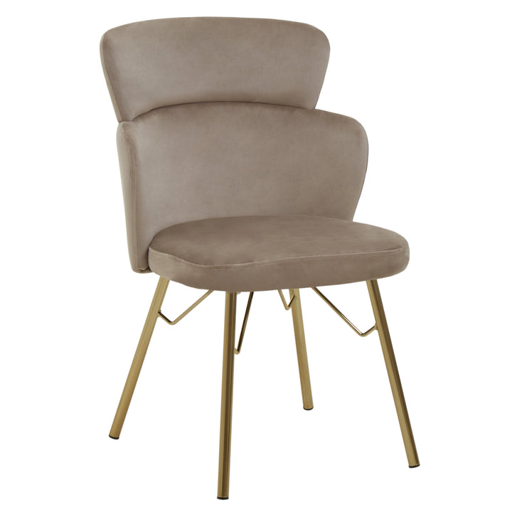 Veneto Plush Mink Velvet Accent Chair