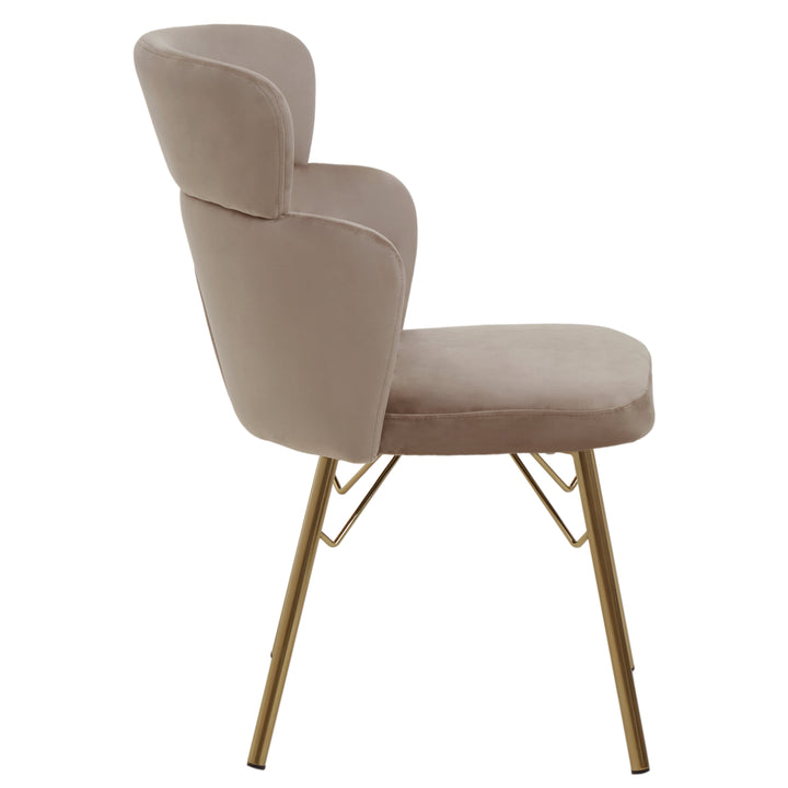 Veneto Plush Mink Velvet Accent Chair