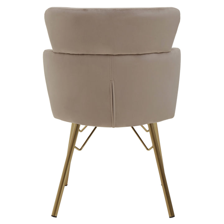 Veneto Plush Mink Velvet Accent Chair