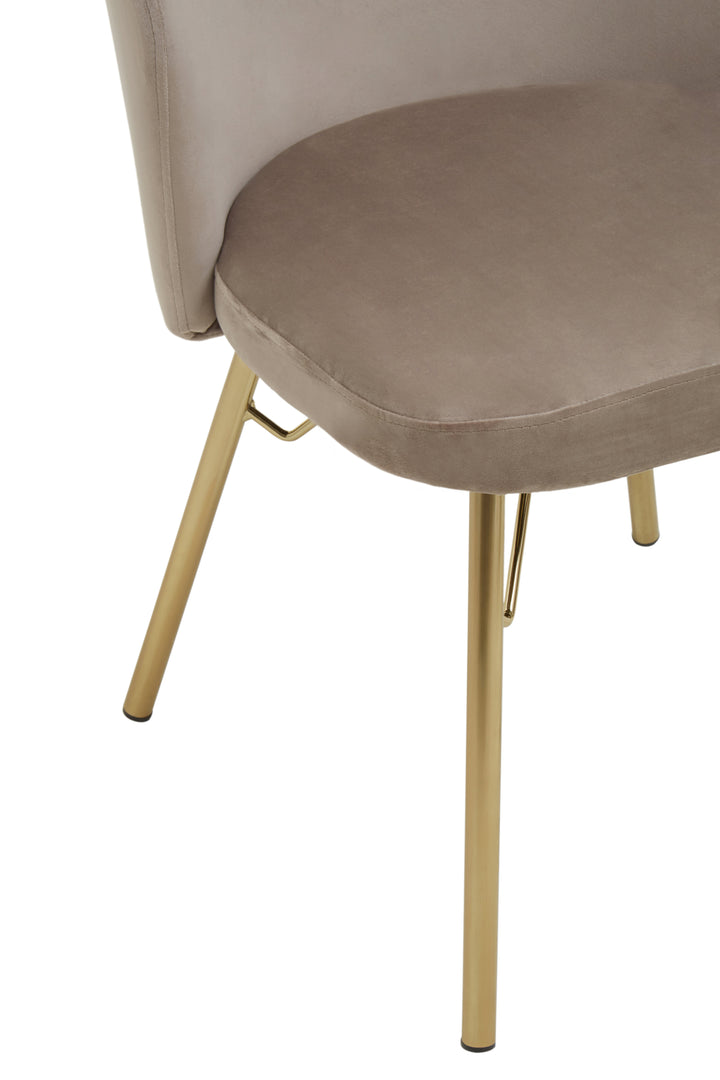 Veneto Plush Mink Velvet Accent Chair