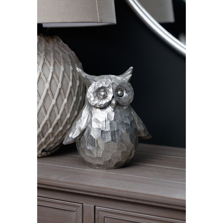 A Wise & Whimsical Friend: Olive the Large Silver Ceramic Owl