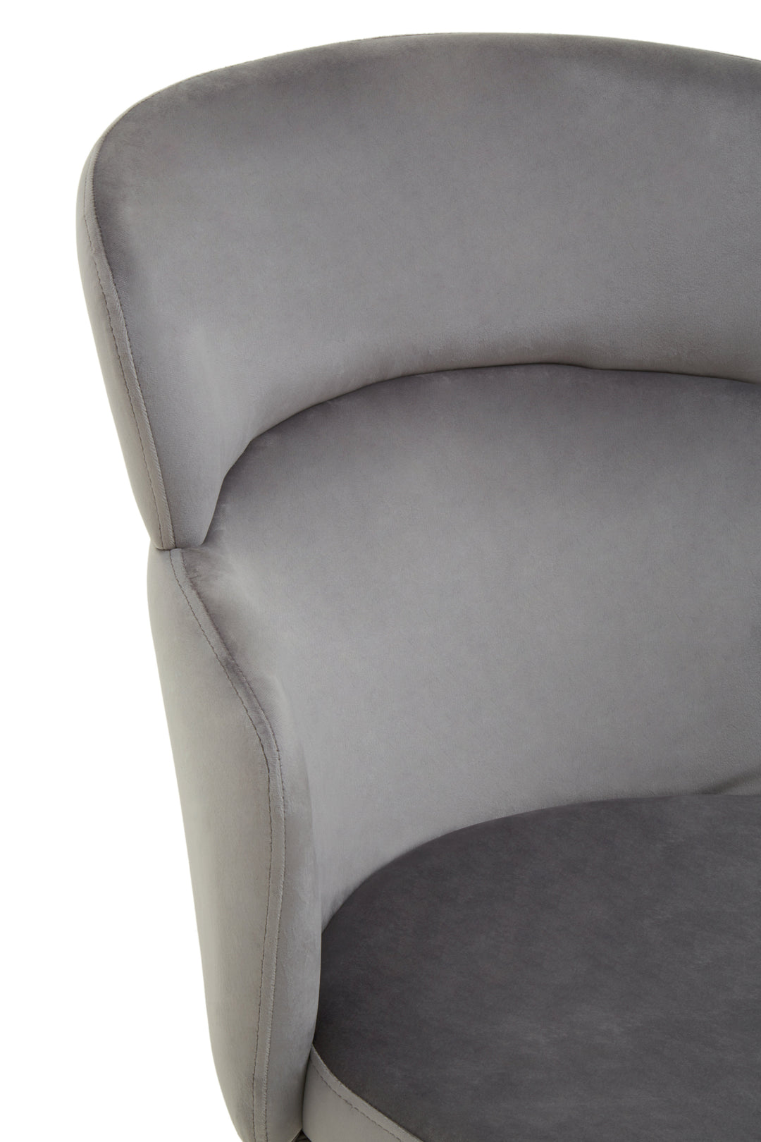 Veneto Elegant Grey Velvet Upholstered Chair