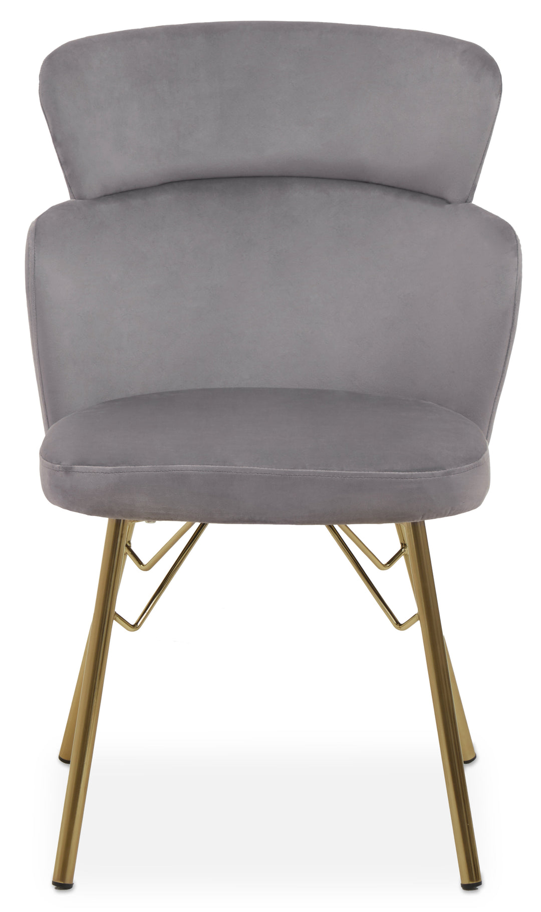 Veneto Elegant Grey Velvet Upholstered Chair