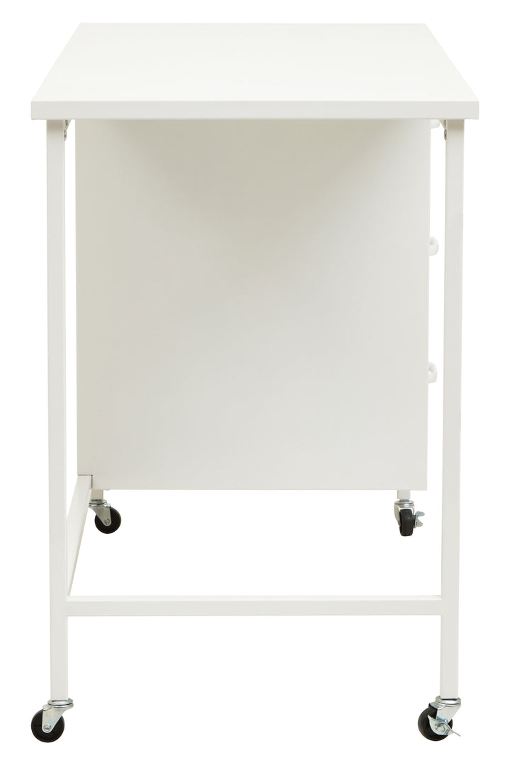 Academy White 3-Drawer Desk