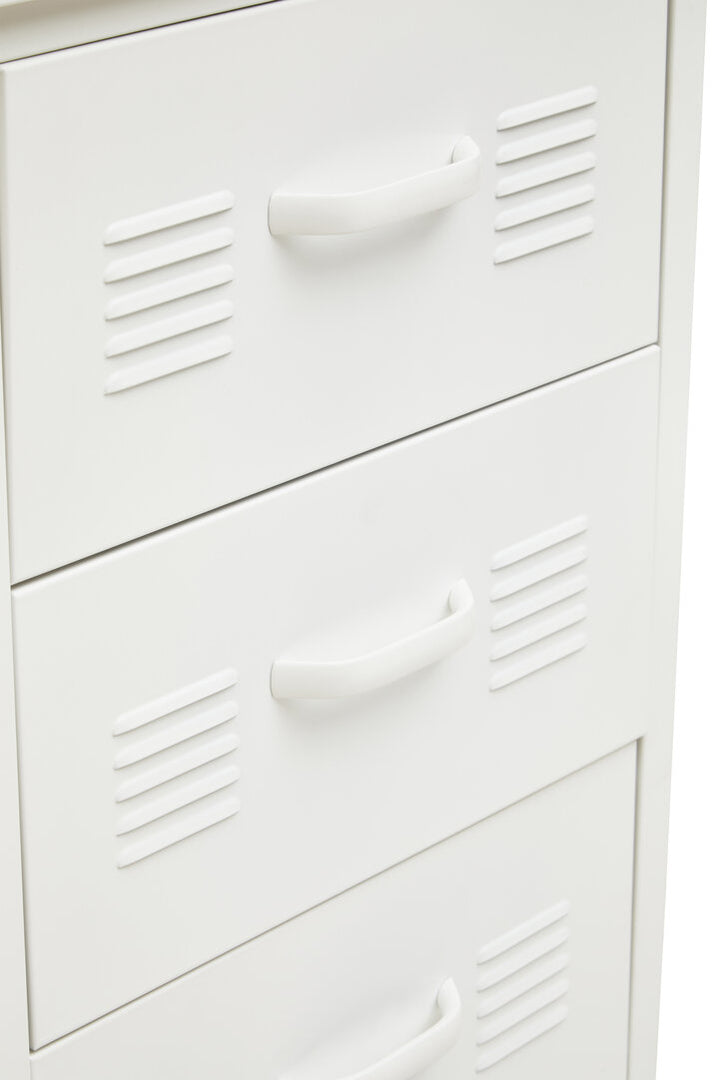 Arden 3-Drawer Desk in White