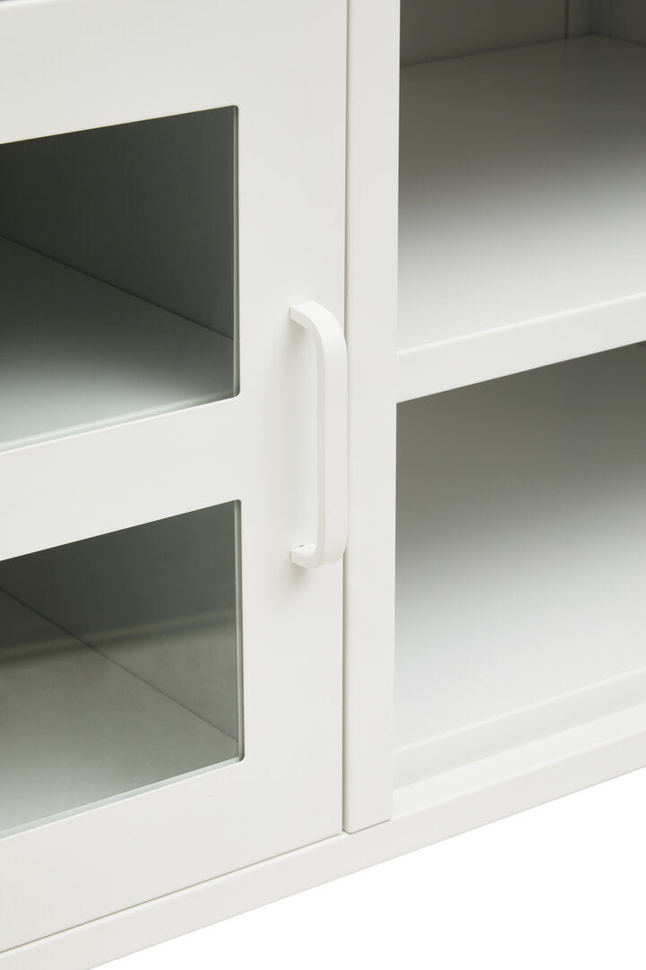 Stone Metal Media Unit – White (Two Door)