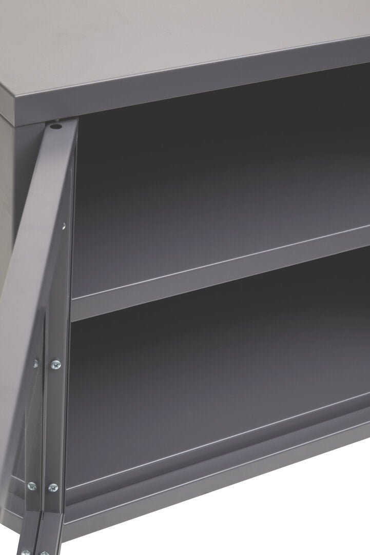 Stone Metal Media Unit – Grey (Two Door)