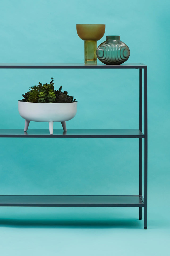 Acero Console Table in Grey Metal Finish