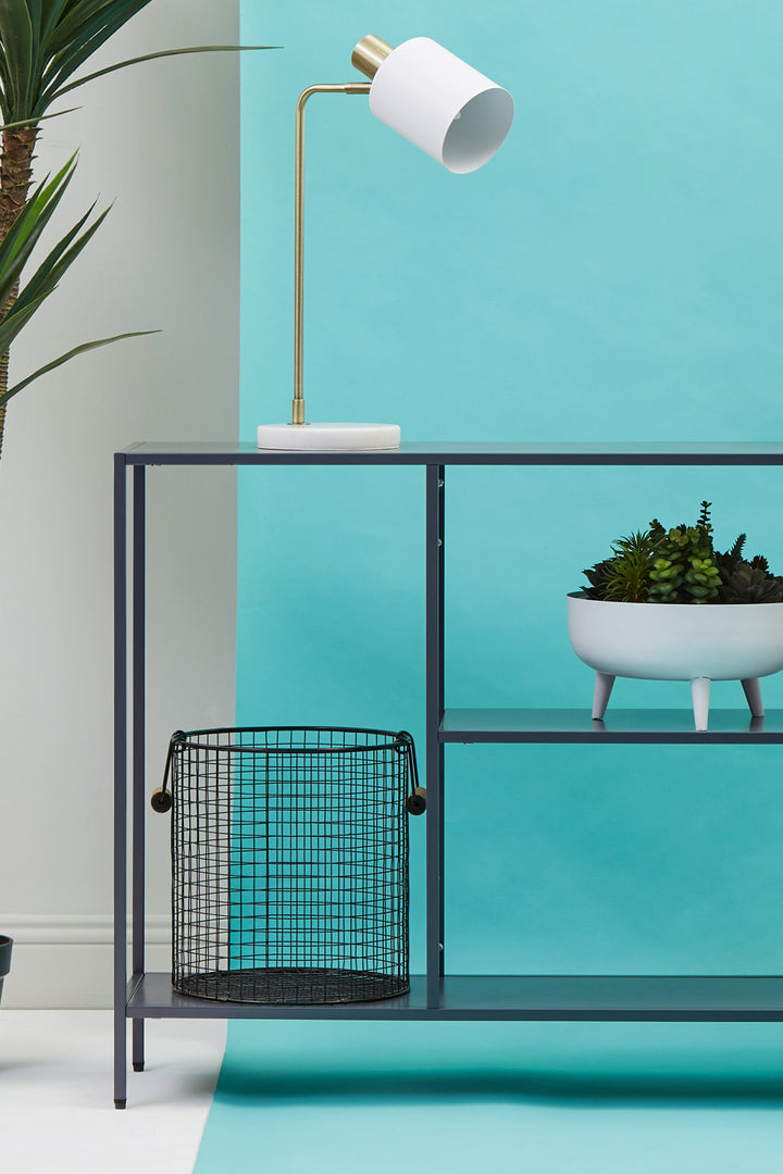 Acero Console Table in Grey Metal Finish
