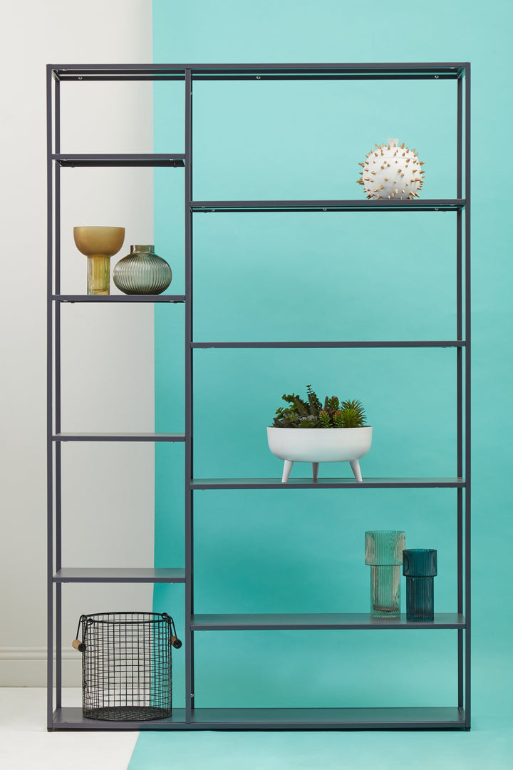 Acero Multi Shelf Unit in Grey Metal Finish
