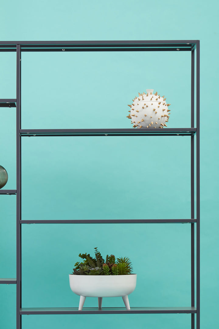 Acero Multi Shelf Unit in Grey Metal Finish