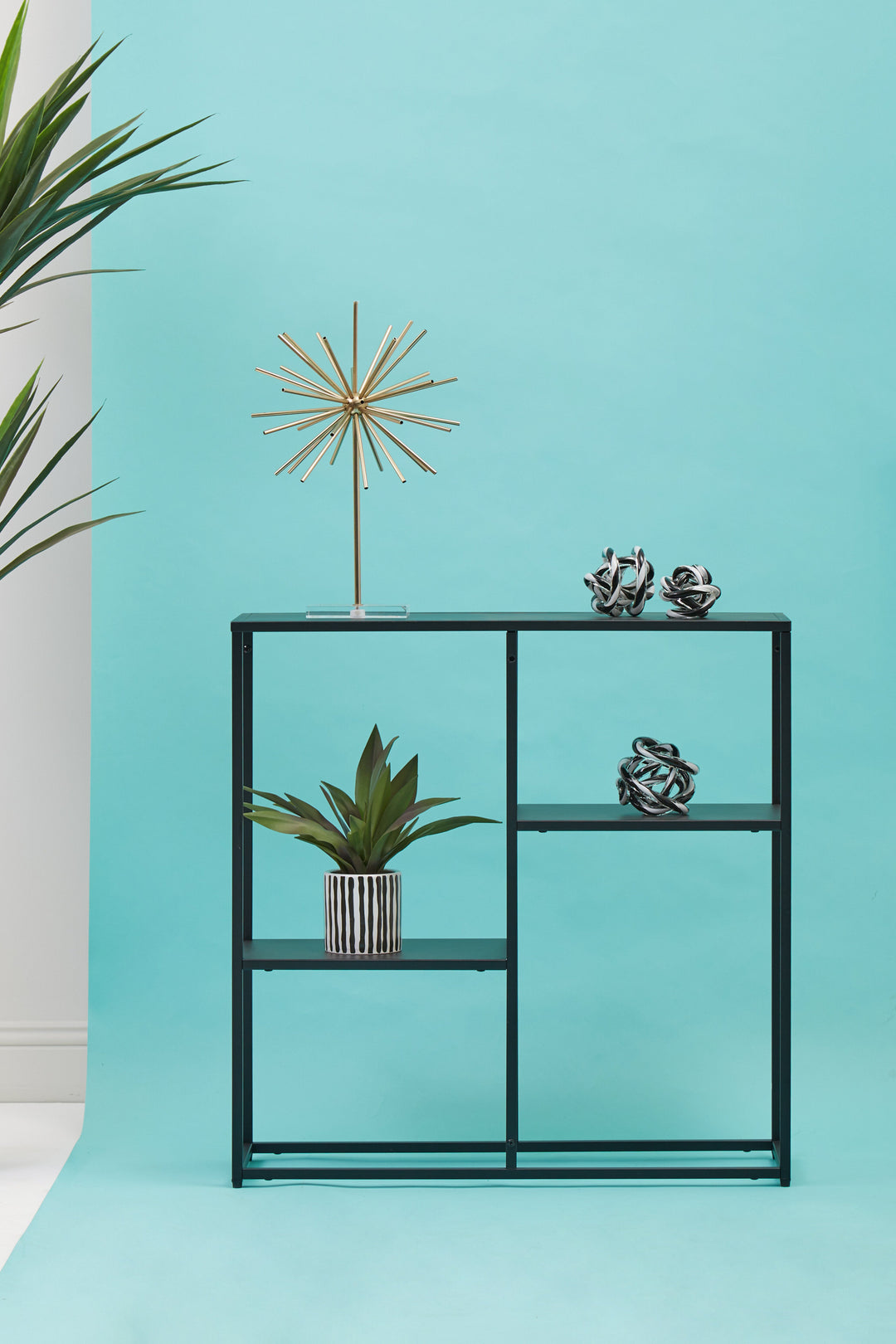 Acero Multi Shelf Unit in Black Metal Finish