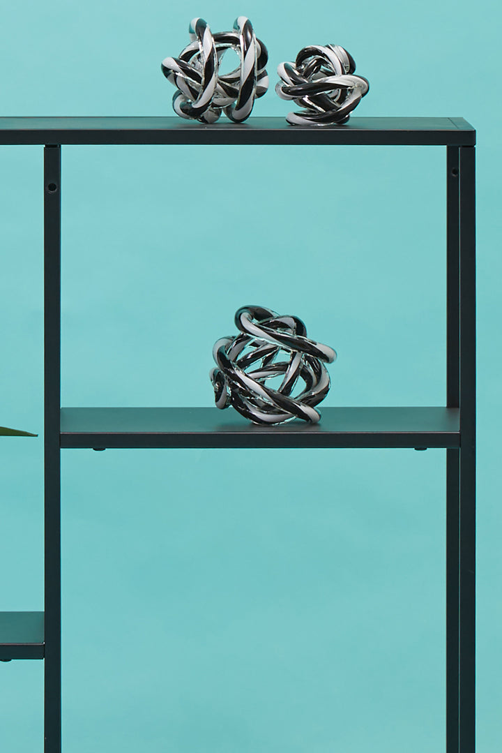 Acero Multi Shelf Unit in Black Metal Finish