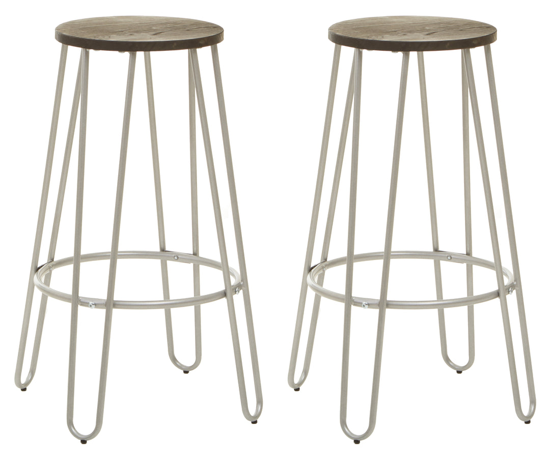 District 3-Piece Silver Bar Table & Stool Set