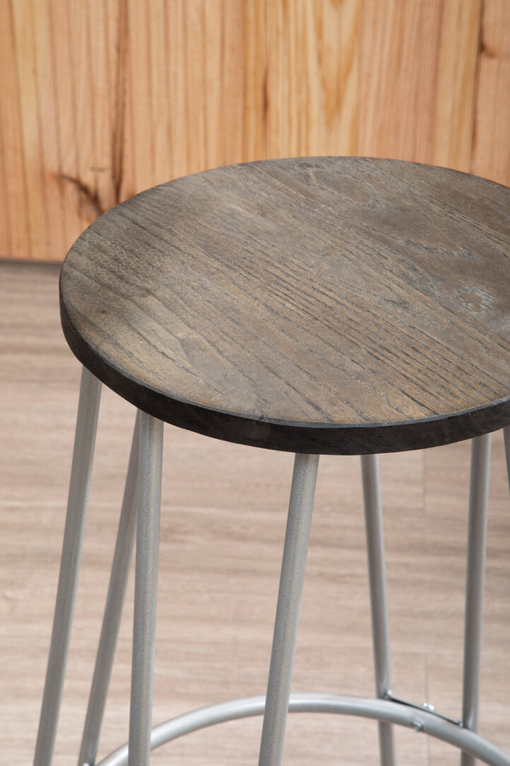 Mirador Bar Table & Stool Set – Silver Frame (3Pc)