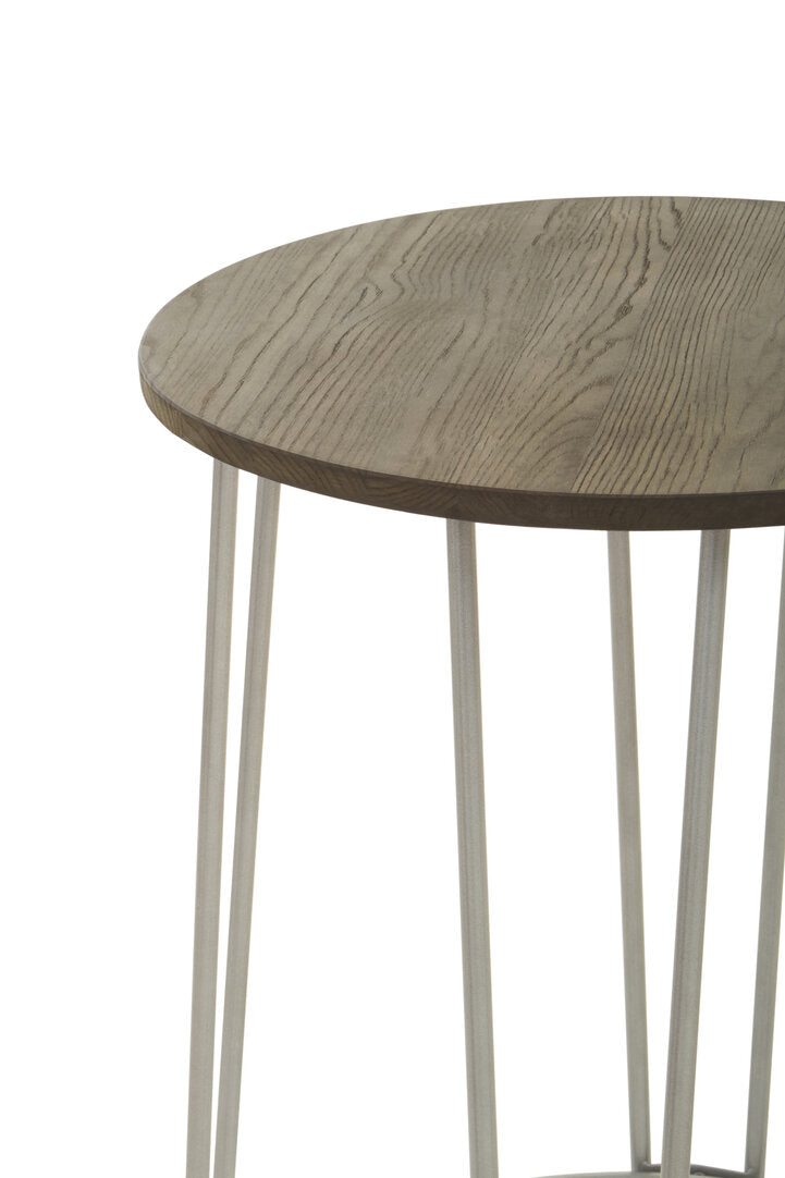 Mirador Bar Table & Stool Set – Silver Frame (3Pc)