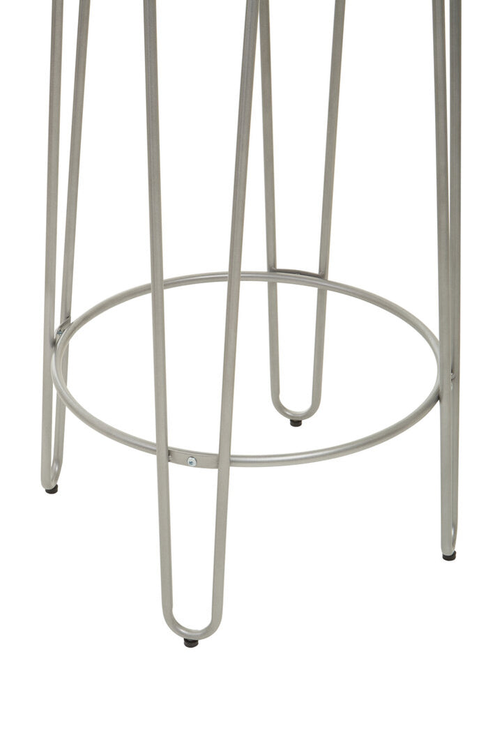 Mirador Bar Table & Stool Set – Silver Frame (3Pc)