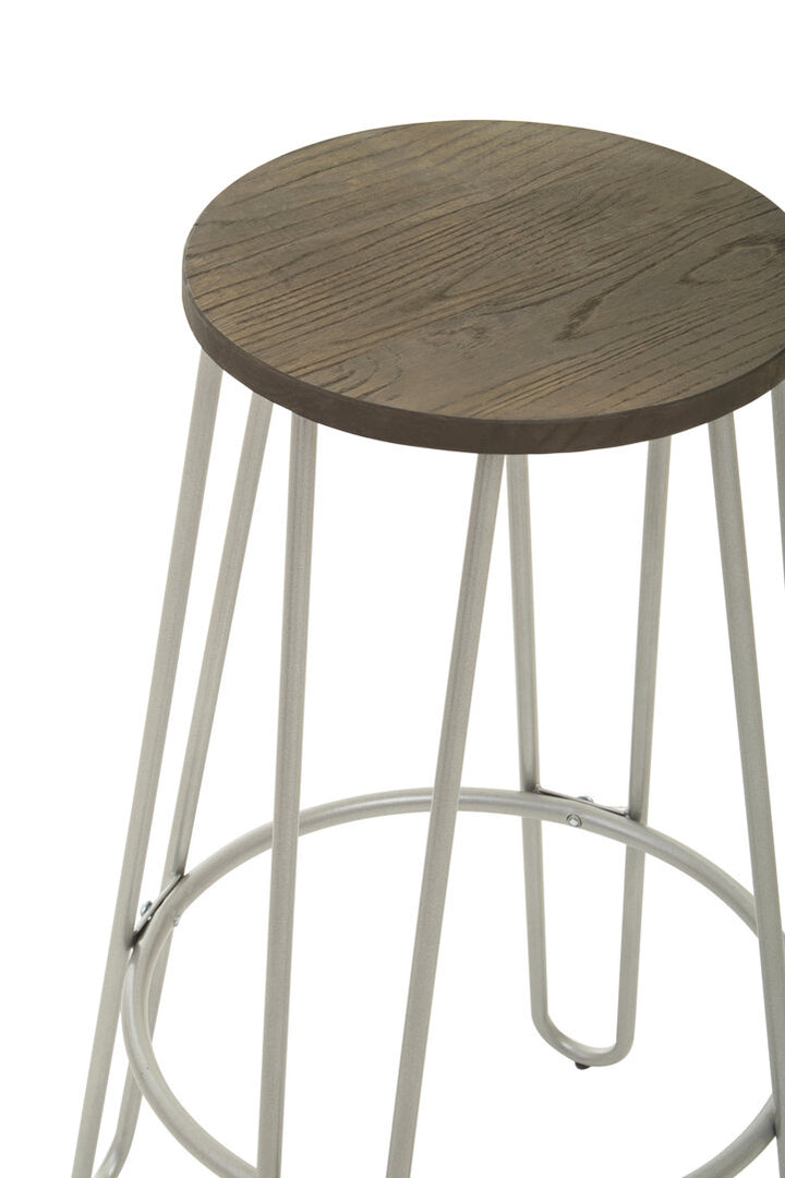 Mirador Bar Table & Stool Set – Silver Frame (3Pc)