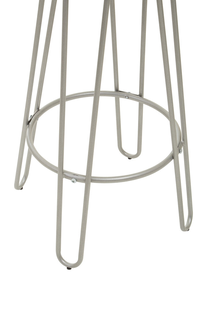 Mirador Bar Table & Stool Set – Silver Frame (3Pc)