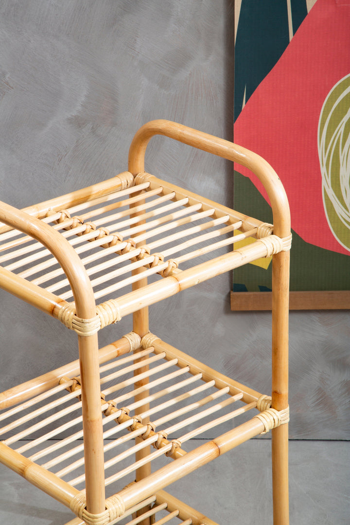 Mataram Shelf Unit in Natural Rattan Finish