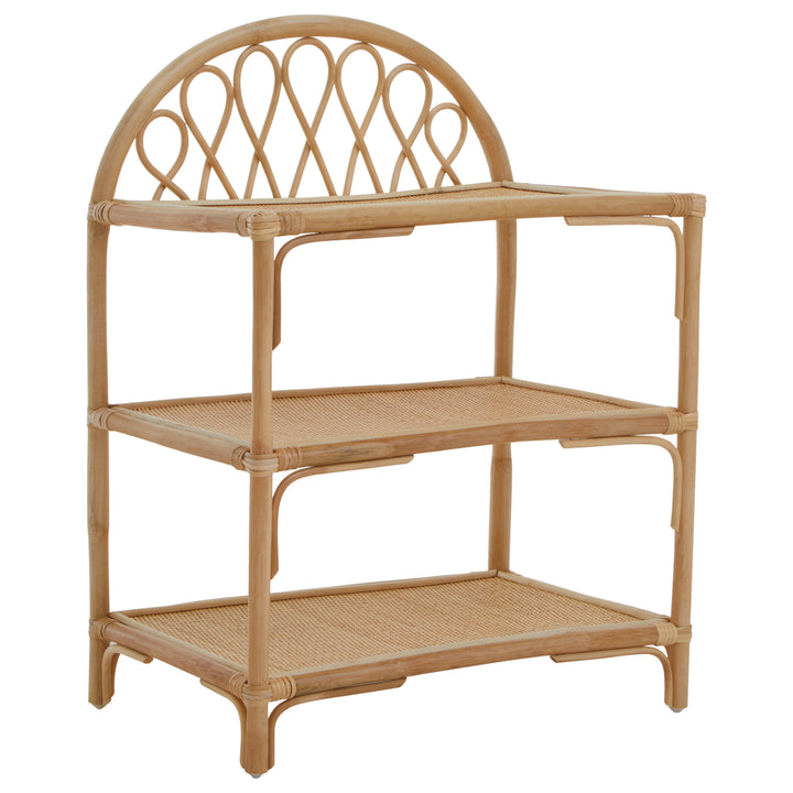 Mataram Shelf Unit in Natural Rattan – Three Tier Design