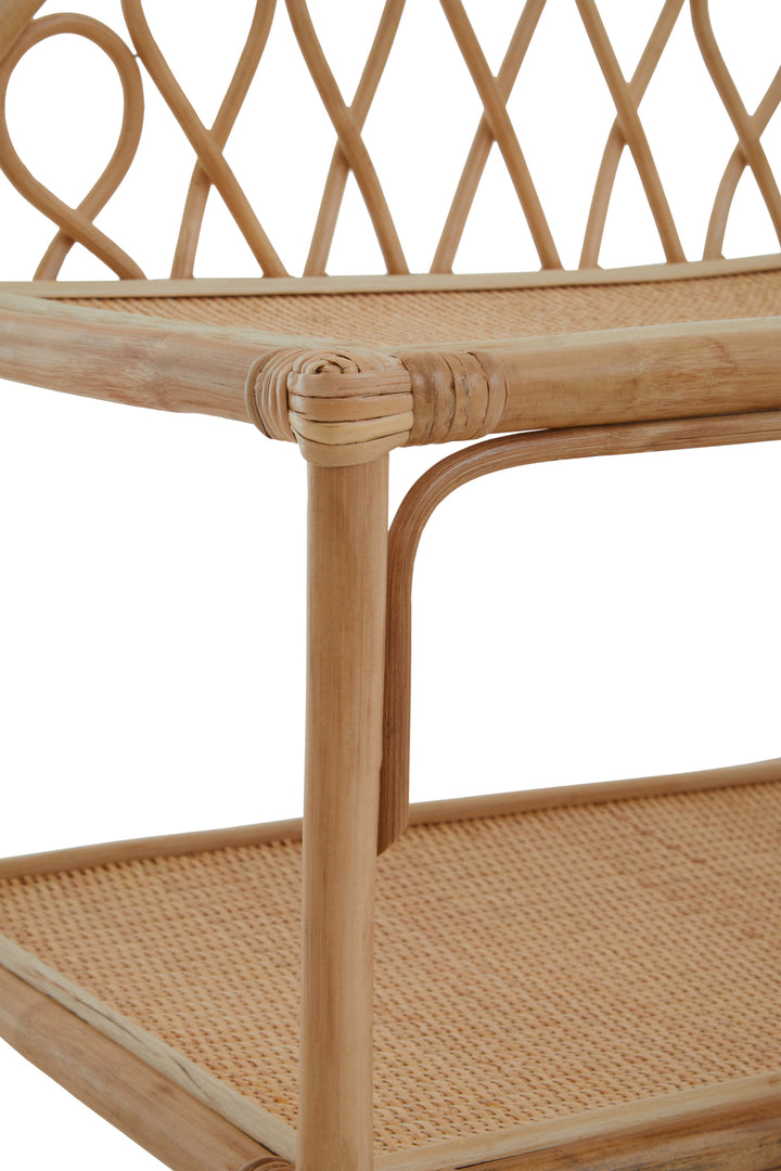 Mataram Shelf Unit in Natural Rattan – Three Tier Design