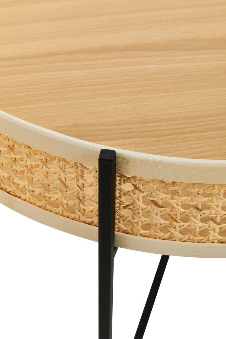 Depok Coffee Table with Cross-Leg Base Design