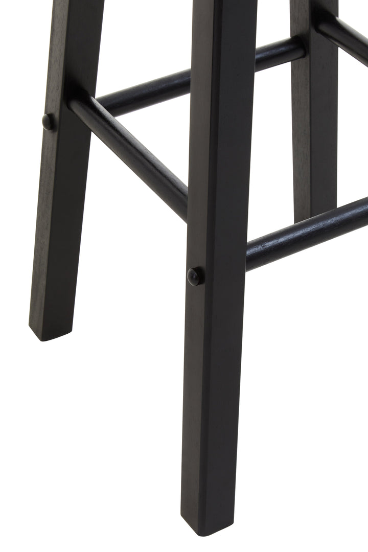 Chester Black & Natural Wood Kitchen Bar Stool