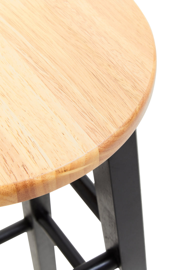 Chester Black & Natural Wood Kitchen Bar Stool