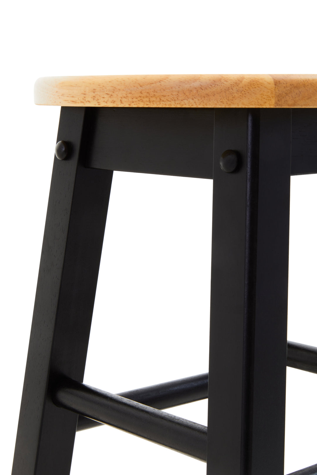 Chester Black & Natural Wood Kitchen Bar Stool