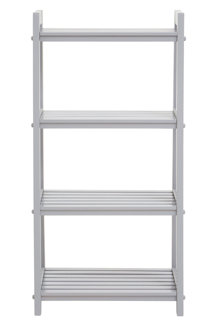 Chester Grey Wood 4-Tier Shelf Unit