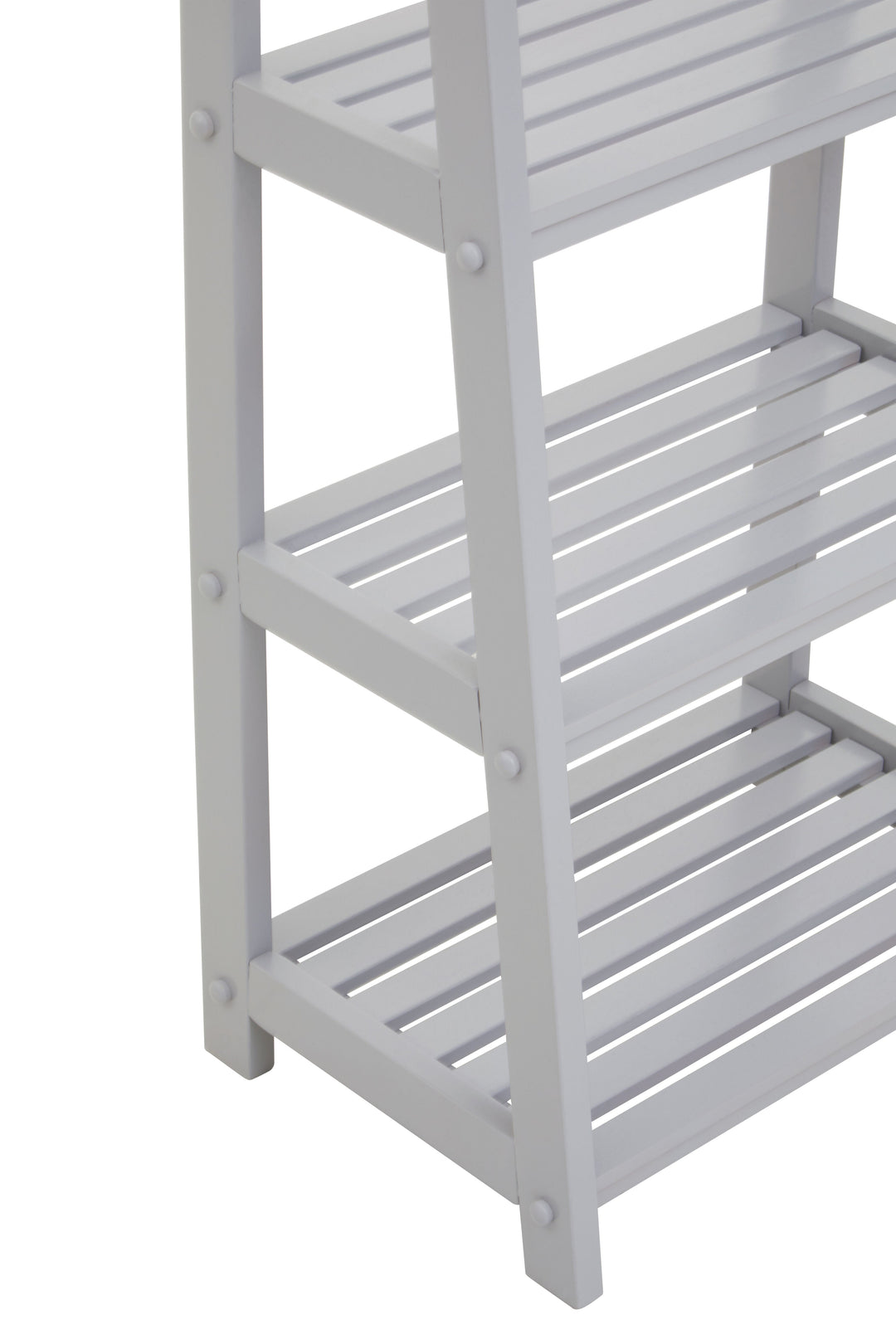 Chester Grey Wood 4-Tier Shelf Unit