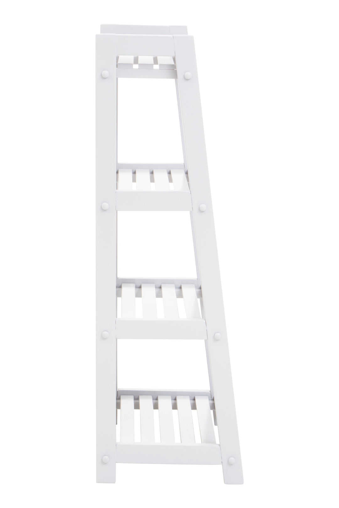 Chester White Wood 4-Tier Shelf Unit