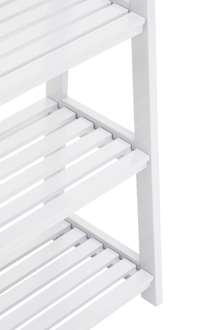 Chester White Wood 4-Tier Shelf Unit