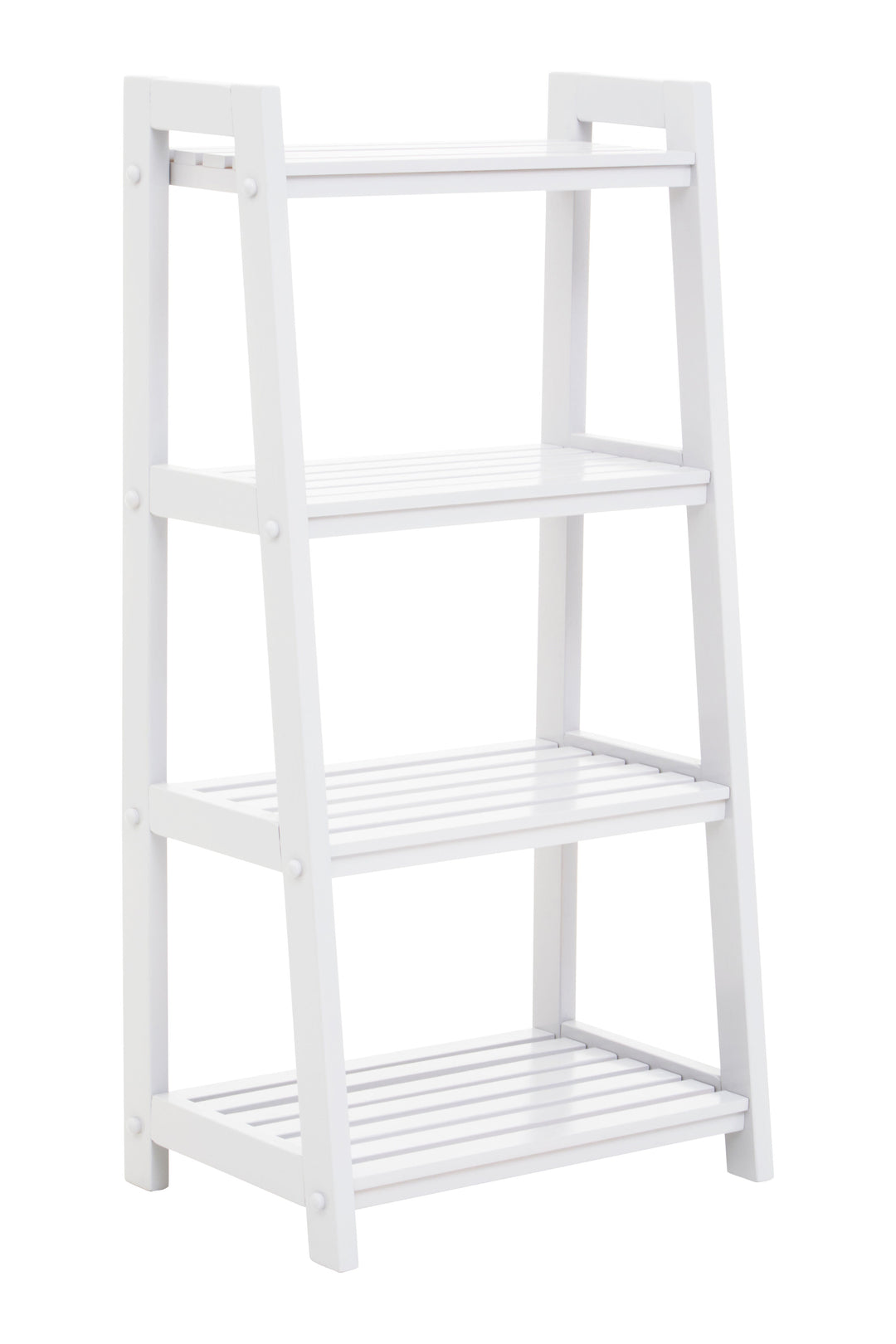 Chester White Wood 4-Tier Shelf Unit