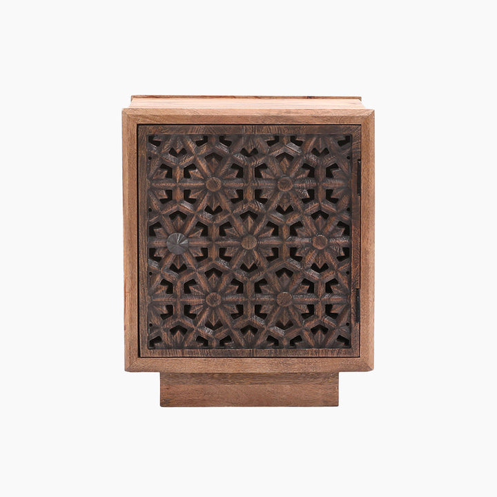 Zaayah Cutwork Wooden Side Table