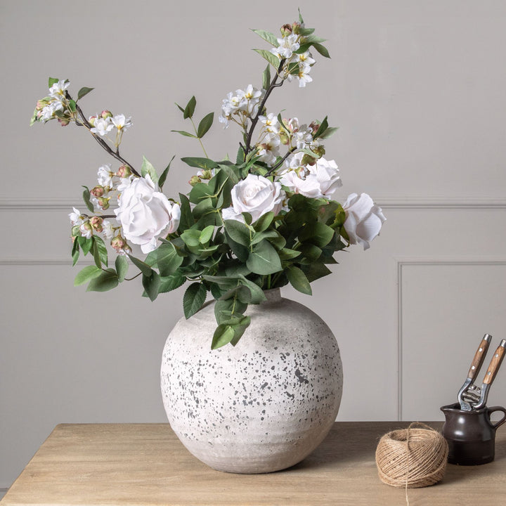 Artisanal & Earthy: The Tiber Stone Ceramic Vase