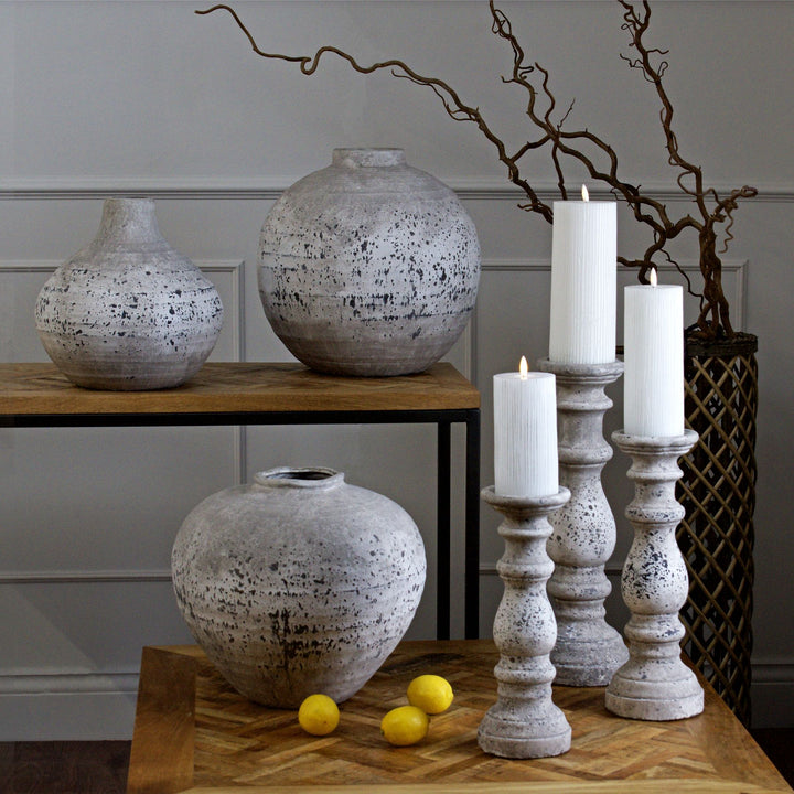 Organic & Grand: The Tiber Large Stone Ceramic Vase