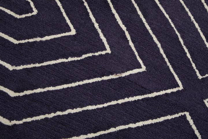 Bosie Moyo Blue & White Round Rug