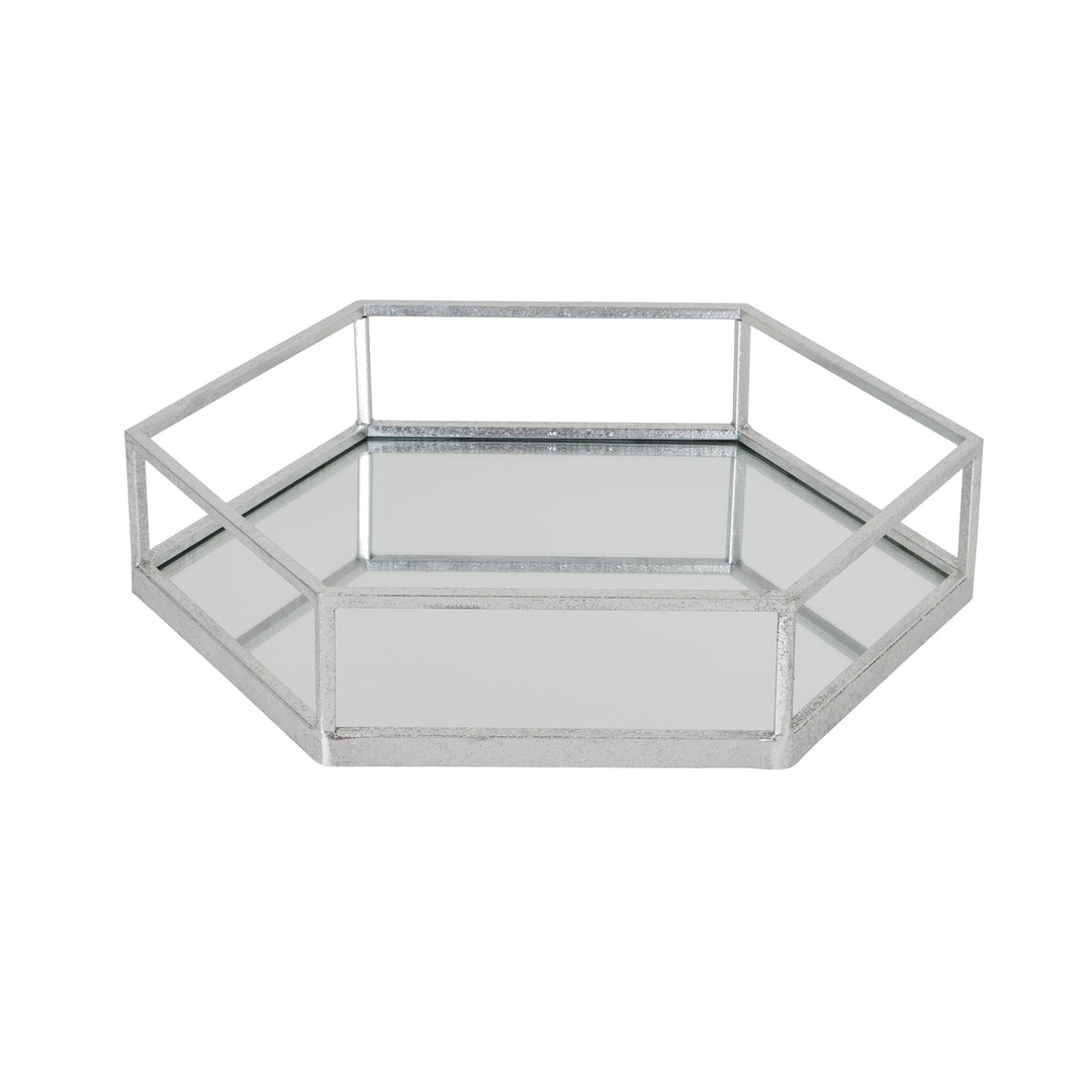 Silver-Hexagon-Set-Of-Two-Trays